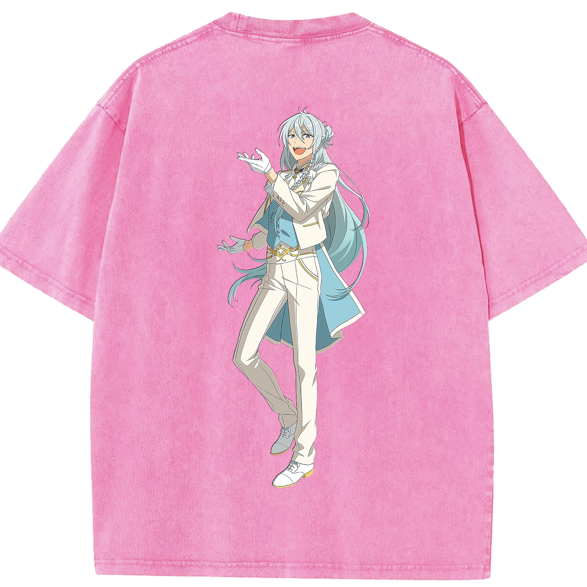 （画像用） あんさんぶるスターズ! Ensemble Stars 綿100% ヴィンテージ風 半袖Tシャツ（背面プリント）